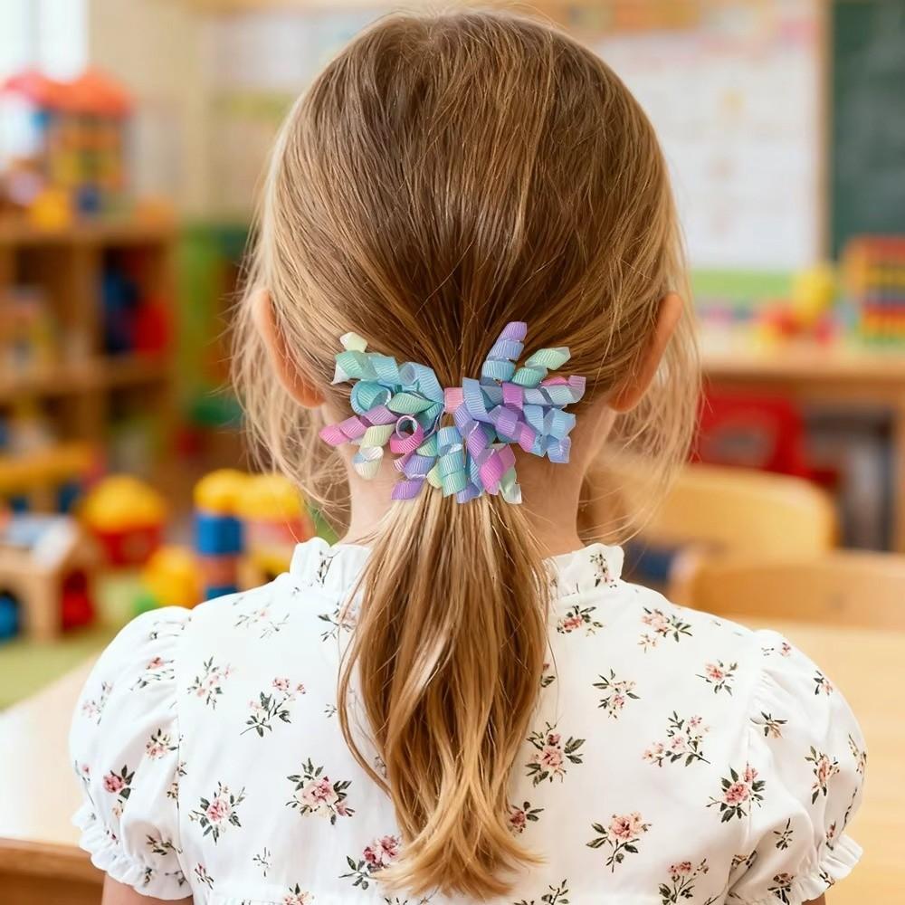 Elastic Ribbon Hair Rings Curly Hair Bow Hair Accessories Cute Hairpins For Baby
