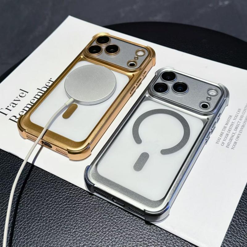 Роскошный матовый чехол для телефона с магнитом для iPhone 13 14 15 16 17 Pro Max Air Plus Magsafe Мягкий ТПУ Ударопрочный бампер Задние чехлы Обложка