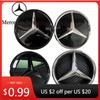 Горячая Наклейка на Автомобиль Для Mercedes Benz W205 W177 W217 R231 W118 C257 H247 X247 Глянцевый Черный Новейший 3D Стиль Звезда на Переднюю Решетку Автомобиля Em