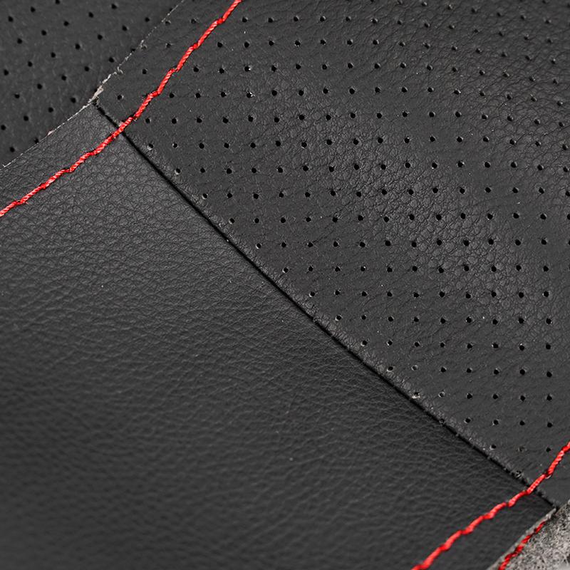 For Nissan Qashqai X-Trail Micra Leaf Rogue Sport 2018- Altima Car Steering Wheel Cover Perforated Leather