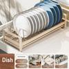 Space Saving Pull Out Dish Rack Built-In Kitchen Drawer Rack Bowl Drain Stand  Kitchen Cabinet