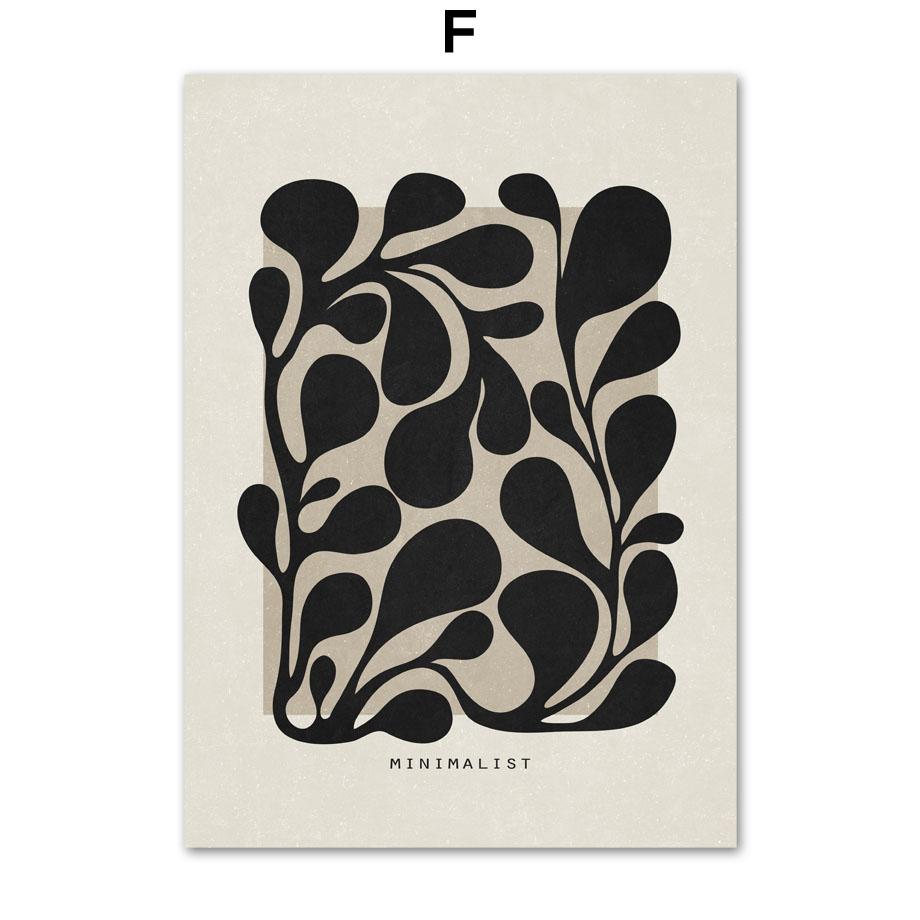 Абстрактные линии, растения, листья, геометрия, цветы, постеры и принты, холст, живопись, скандинавские настенные художественные картины для декора гостиной