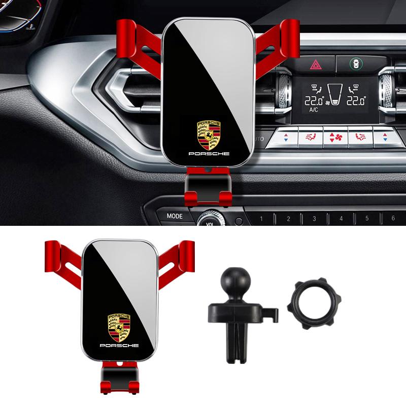 KWPV2 Car Phone Holder Dashboard Vent Mobile Clip Mount For Porsche Cayenne Panamera Macan 911 718 Taycan Boxster Cayman 918 Pajun