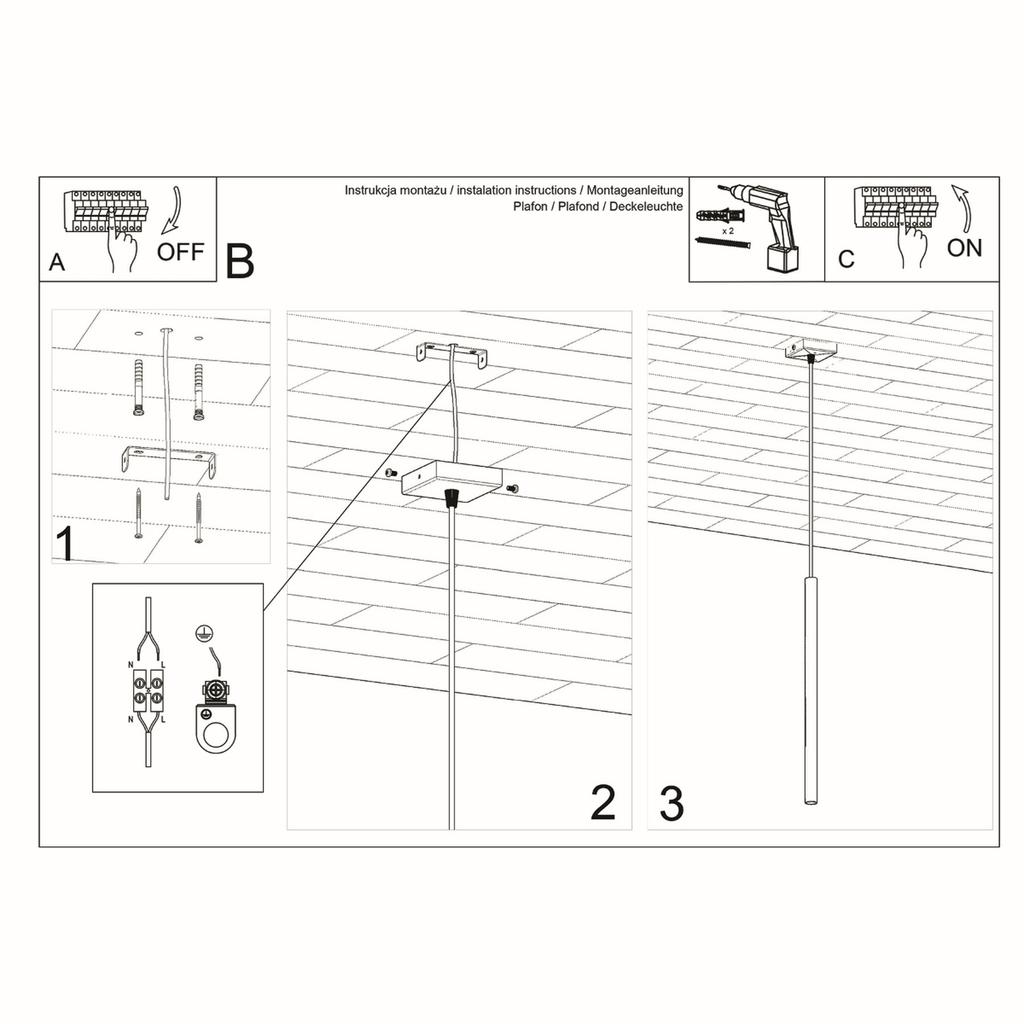 Pastelo 1 hanging lamp white
