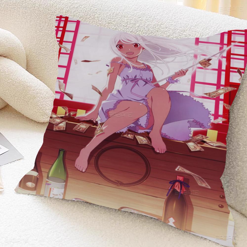 Monogatari Аниме Наволочка Подушка для машины Диван Рождественский подарок 40x40см 45x45см