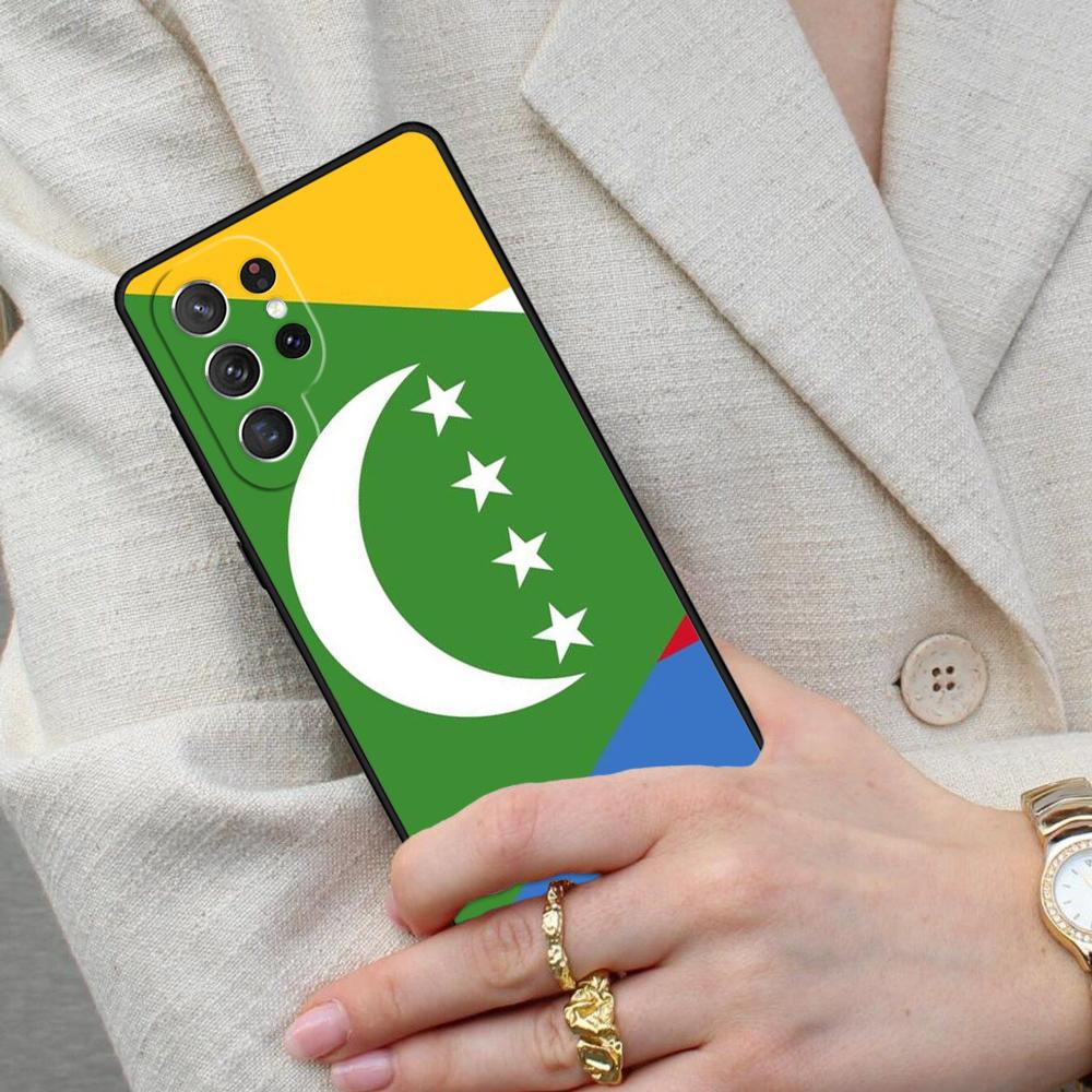 Чехол для телефона с флагом Коморских островов для Samsung Galaxy S26 Ultra S25 S24 S23 S22 S21 S20 Note10