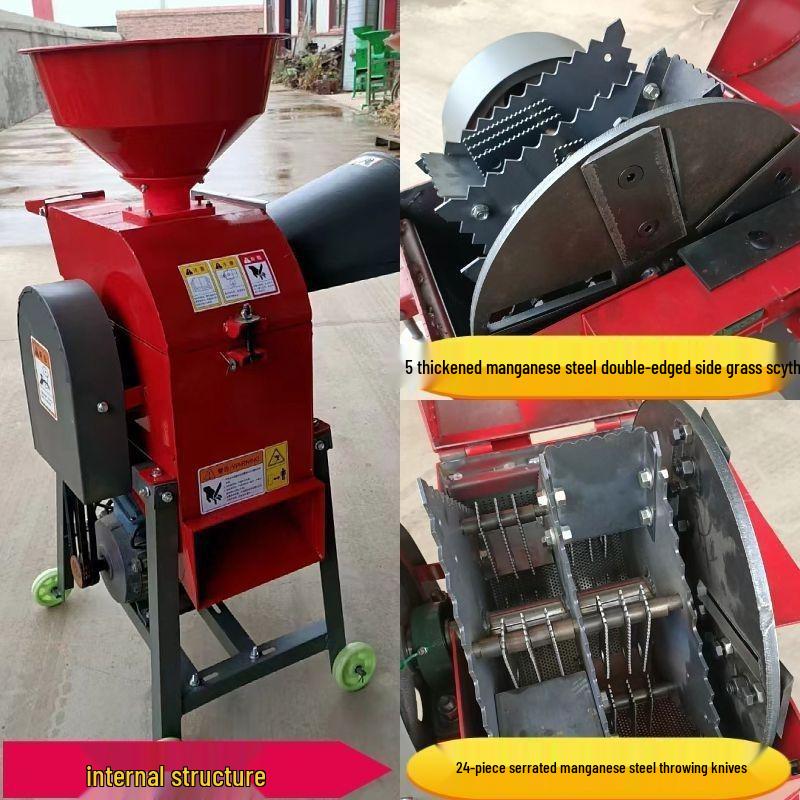 Dual-Use Hay Chopper & Crusher: Efficient Straw & Feed Processor for Cattle & Sheep Farming