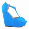 Women Sexy Sandals T-Strap Open Toe Shoes Matte Elegant Wedge Platform Pumps High Heels Shoe