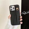 For iPhone 14 Pro Case with Card Slot Wristband Kickstand PU Leather+PET Phone Cover