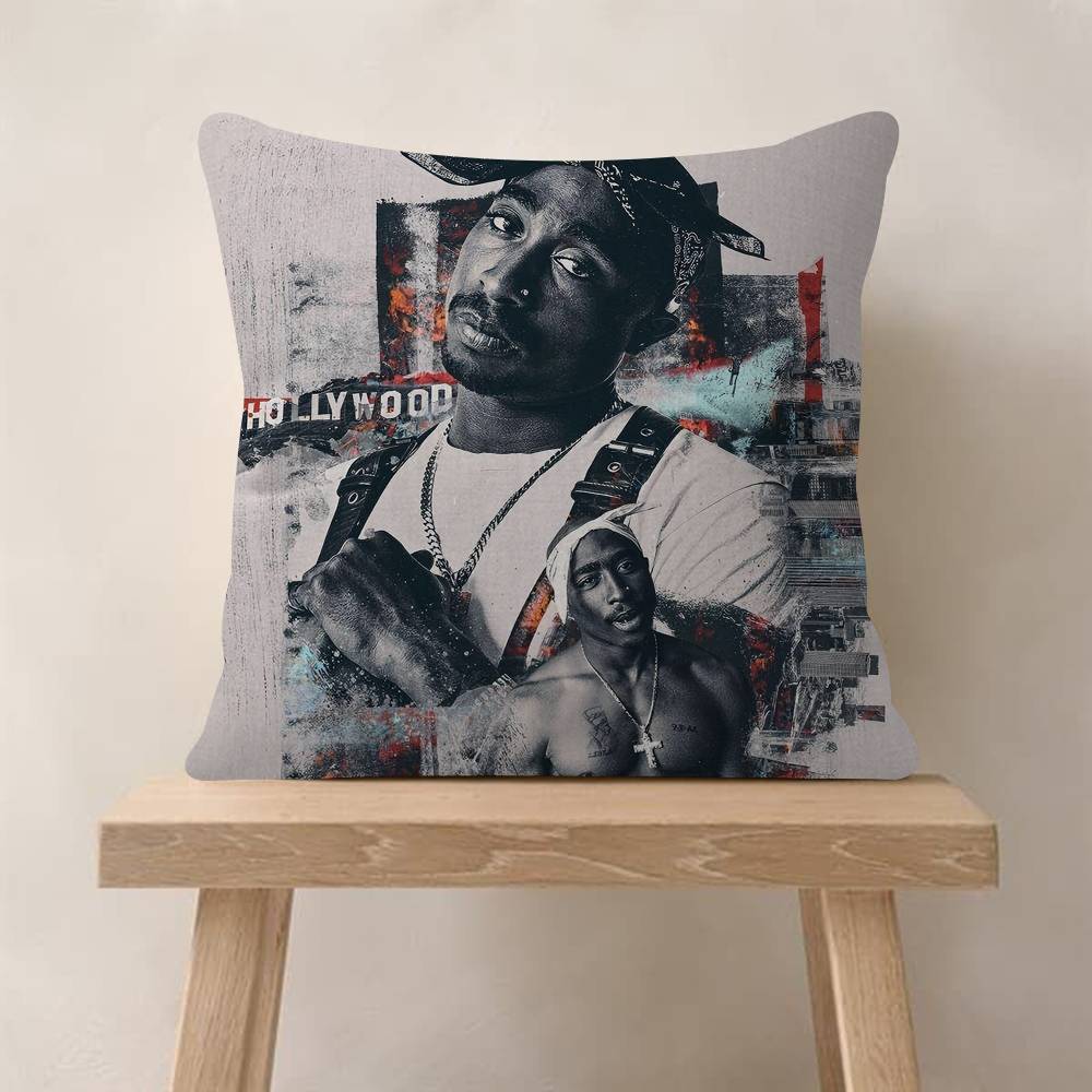PC Tupac SShakur Pillow Cover Sofa Cushion Cover Home Room Decoration Children Gift