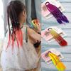 Rubber Band Ponytail Short Colored Braided Hair Extension Rainbow Colorful Synthetic Ponytails for Girls Daily & Party Use