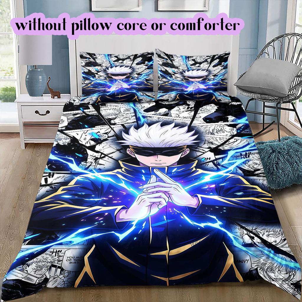 Jujutsu anime Character Soft and Comfortable Duvet Cover, Children's Bedding Set Gift, Extra Large Size, Various Sizes Available