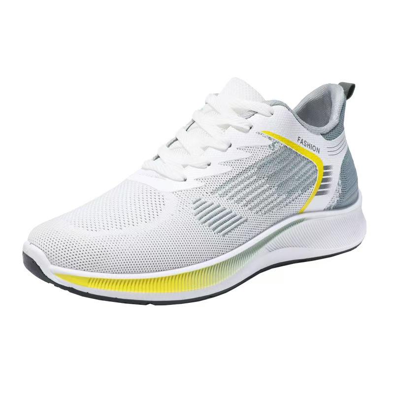 Мужская спортивная обувь Новые кроссовки для бега Мужская трикотажная дышащая повседневная модная обувь Модная универсальная удобная обувь