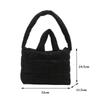 Yogodlns Solid Color Shoulder Messenger Bags Large Capacity Lightweight Quilted Totes Down Cotton Padded Puffy Handbags for Women
