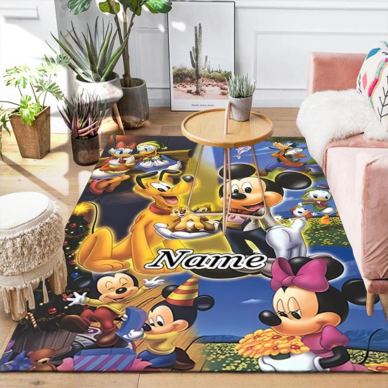 Custom 1Pc Mickey Friends Christmas Rug Office Carpet Indoor Outdoor Entrance Doormat Nonslip Soft And Comfortable Living Room D916147