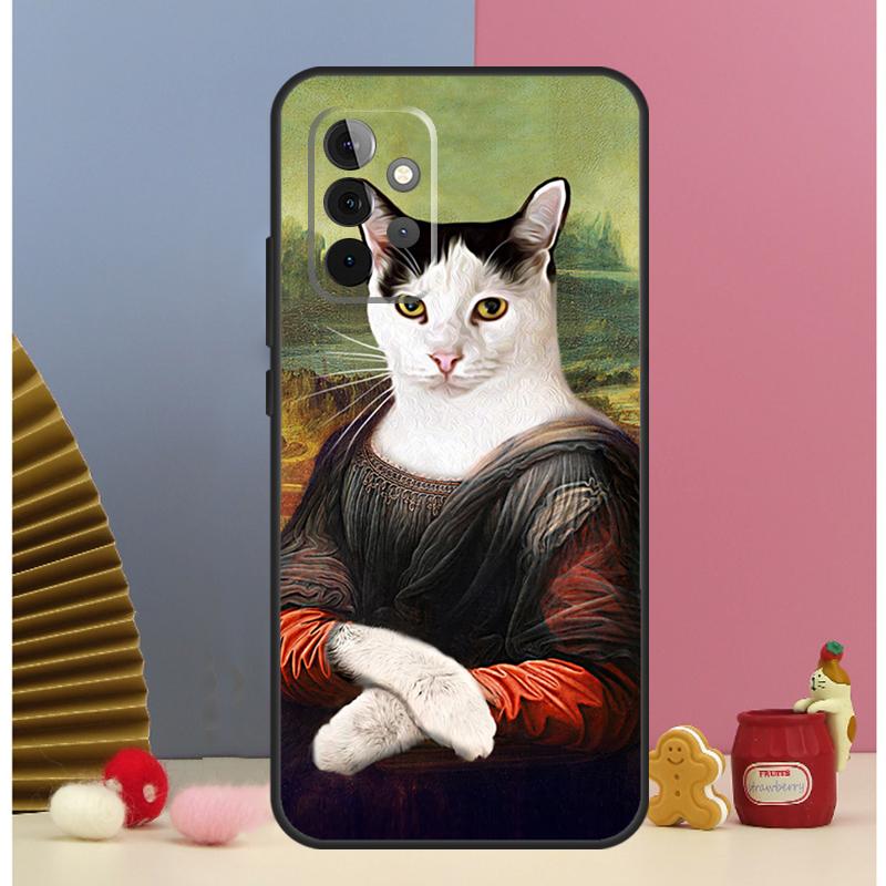 Смешной Кот Искусство Эстетика Чехол Для Samsung Galaxy A54 A34 A24 A14 A51 A71 A12 A32 A52 A72 A13 A33 A53 A25 A15 Обложка