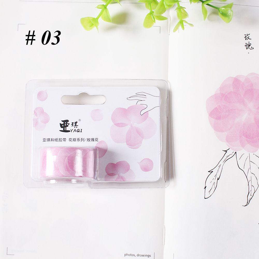200PCS Adhesive Stylish Decorative Flower Petals Tape Masking Tape Sticky Paper Scrapbooking