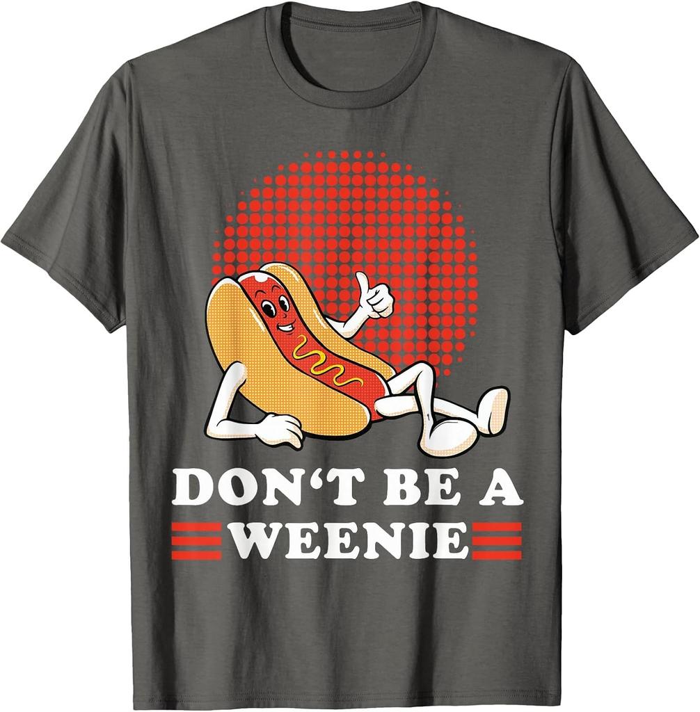 Retro Funny Hot Dog Graphic Tee - Vintage Style Humor Shirt