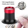 Watch Repair Magnifier Portable High-Definition Aluminum Alloy 10X Eye Loupe Repair Watch Tool Home Use