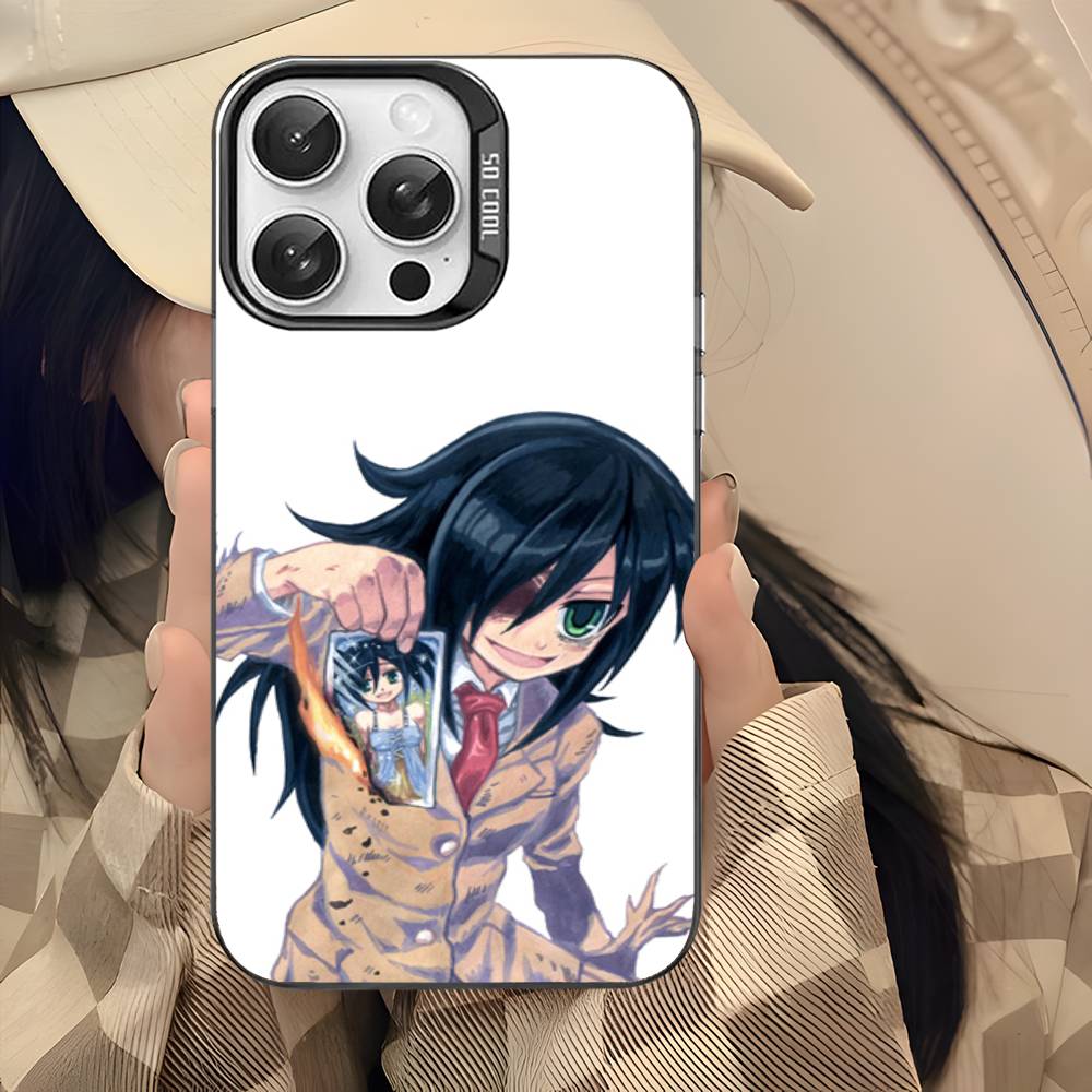 Чехол для телефона Watamote K-Kuroki T-Tomoko для IPhone 17 16 15 14 13 12 11 Pro Max Цвет Черный Матовый Чехол