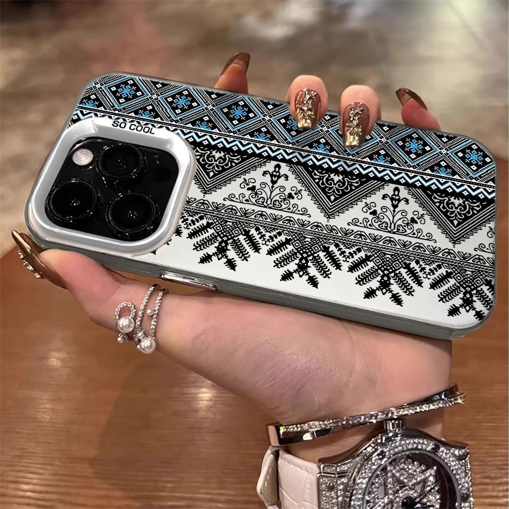 Ретро Этнический Европейский Чехол Для Телефона Для IPhone 16 11 12 13 17 Pro Max Чехол 14 15 Plus 16E 17Air Ударопрочный Жесткий IMD INS Чехол