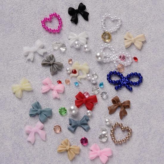 Yousheng 50 г 1 коробка Украшение для ногтей Прозрачный лед Декорирование Гладкая поверхность 3D Бантик Маникюр Блестящее украшение для женщин