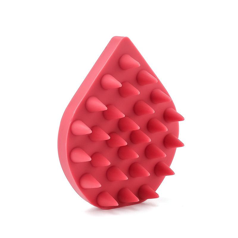 Water drop silicone shampoo brush integrated solid head cleaning massage comb hair washing artifact Japanese brush