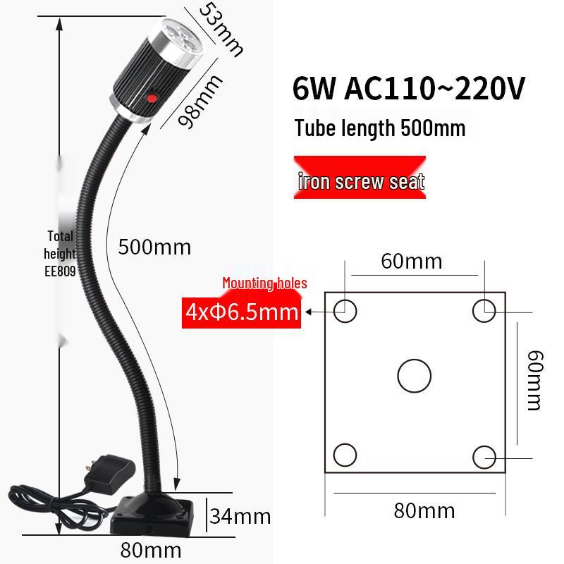 Девять Магнитных Светильников для Станков на Гусиной Шее - 3Вт/6Вт/9Вт, 24В/220В, Мощное Магнитное Основание, Длинный Кронштейн