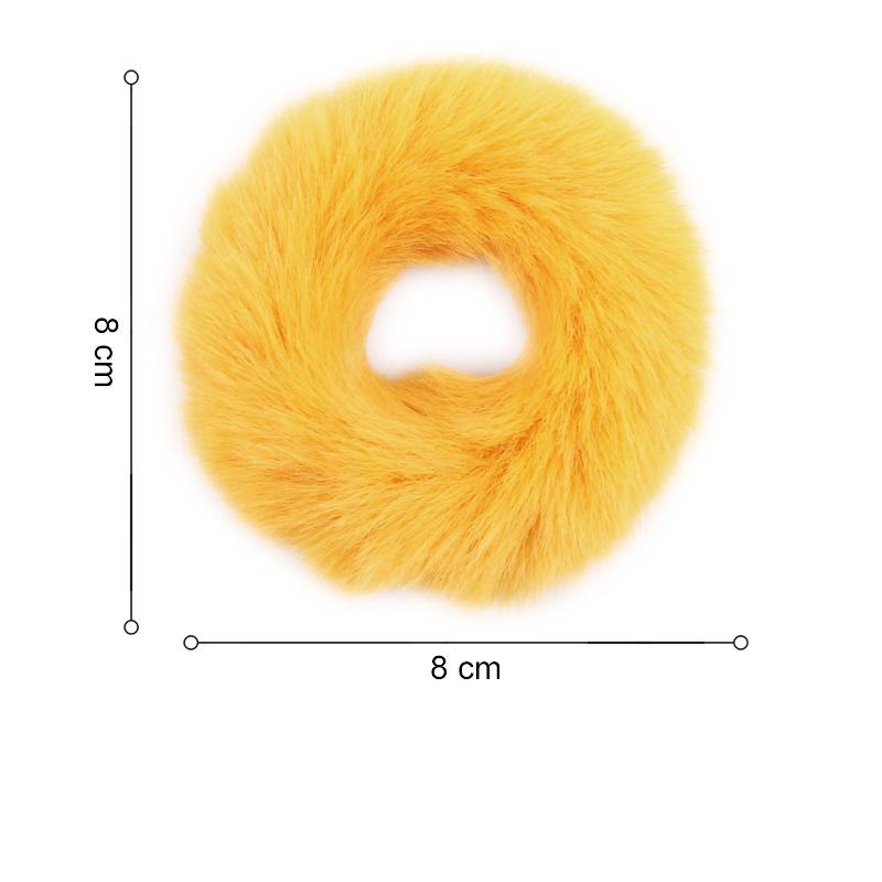 Scrunchies Fur Hair Ties Fuzzy Fur Band Rope Wristband Ring Ponytail Holder Accessories for Women Girls Multi-colored