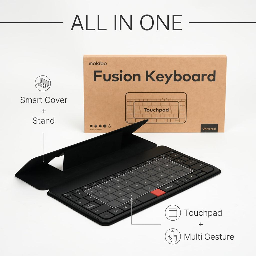 2nd Generation MOKIBO Mokibo Fusion Universal Bluetooth Keyboard with Trackpad