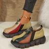 Women Boots Spring Autumn Fashion Rainbow Casual Shoes Women Retro Outdoor Boots Lightweight Comfortable Platform Boots Women