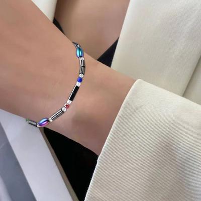 Магнитный браслет, нежное обезболивающее, модные украшения, красочные бусины, женский магнитный терапевтический браслет для офиса