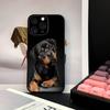 1 шт. Чехол для телефона с изображением ротвейлера для iPhone 16 15 14 13 12 17 PRO MAX PLUS Mini, мягкий ТПУ, приятный для кожи