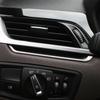 Car Air AC Vent Sticker for BMW X1 F48 2016 2017 2018 2019 2020 2Pcs Stainless Steel Decoration Cover Strip Interior Accessories