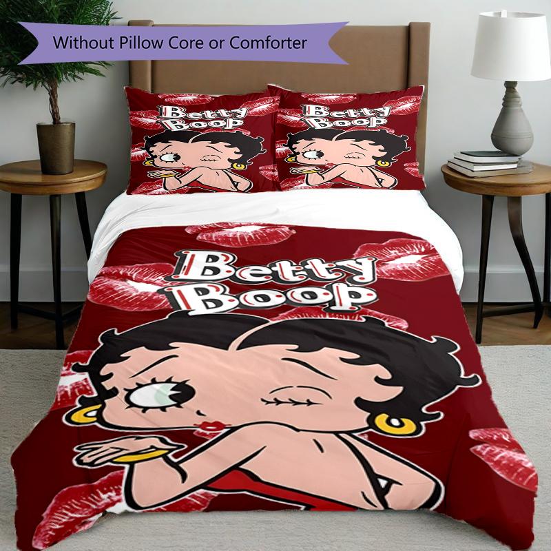 3pcs Duvet Cover Set (1*Duvet Cover + 2*Pillowcase, Without Core),Sexy Doll Print Bedding Set, Bedroom Decor, All‑Season, Birthday Gift