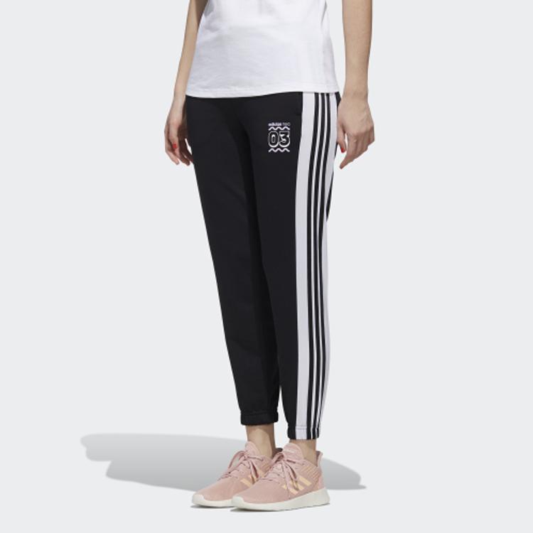 adidas Нео три полоски повседневные джоггеры женские низ черный GJ5332