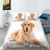 Комплект постельного белья с 3D-серией собак, пододеяльник с рисунком животных, наволочка из 2 или 3 предметов, подходит для украшения дома в комнатах для любителей животных