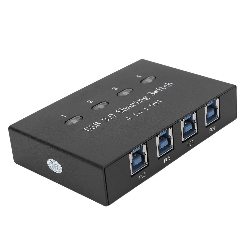USB 3.0 Переключатель для совместного использования принтера Plug and Play 4 в 1 Выход Ручной переключатель принтера для компьютера