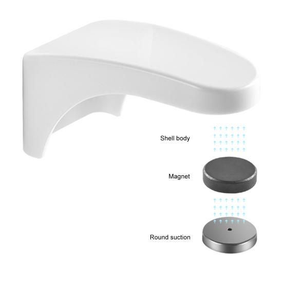 Soap Holder Easy To Use Punch-free Simple Installation Drain Design Stable Space-saving ABS Magnetic Suction Soap Storage Holder Bathroom Accessories
