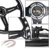 350mm Diameter Universal Racing Steering Wheel Anti Slip ABS Surfaces Ergonomic Contoured Suitable for Most Hub Adapters