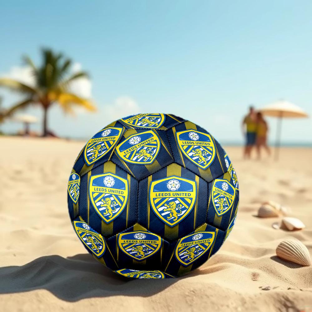Leeds United Size 5 Football High Elastic Soccer Ball For Outdoor Competition Daily Training Play