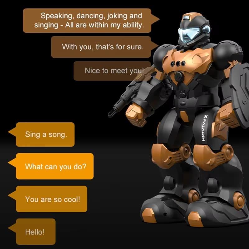 Новый интеллектуальный голосовой диалог пульт дистанционного управления робот игрушка программирование голосовое управление двойной режим пульт дистанционного управления жестами электрическая модель игрушка мальчик подарок