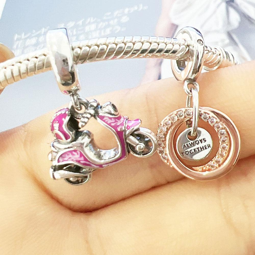 Новый подарок на день матери, воздушный шарик с днем рождения для мамы, бусины «сделай сам», подходят оригинальные модные подвески, серебряный браслет 925, браслет из бисера, изготовление ювелирных изделий