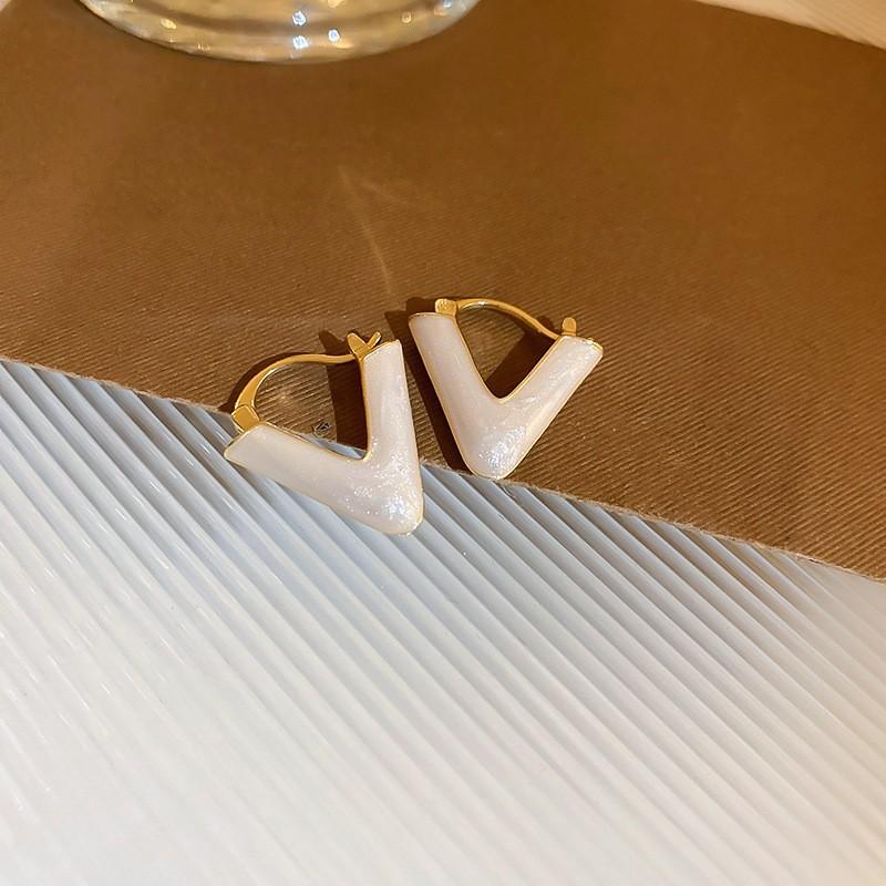 Серьги Love с геометрическим рисунком, простые серьги с цветами, модные серьги с темпераментом, элитные серьги, подарки