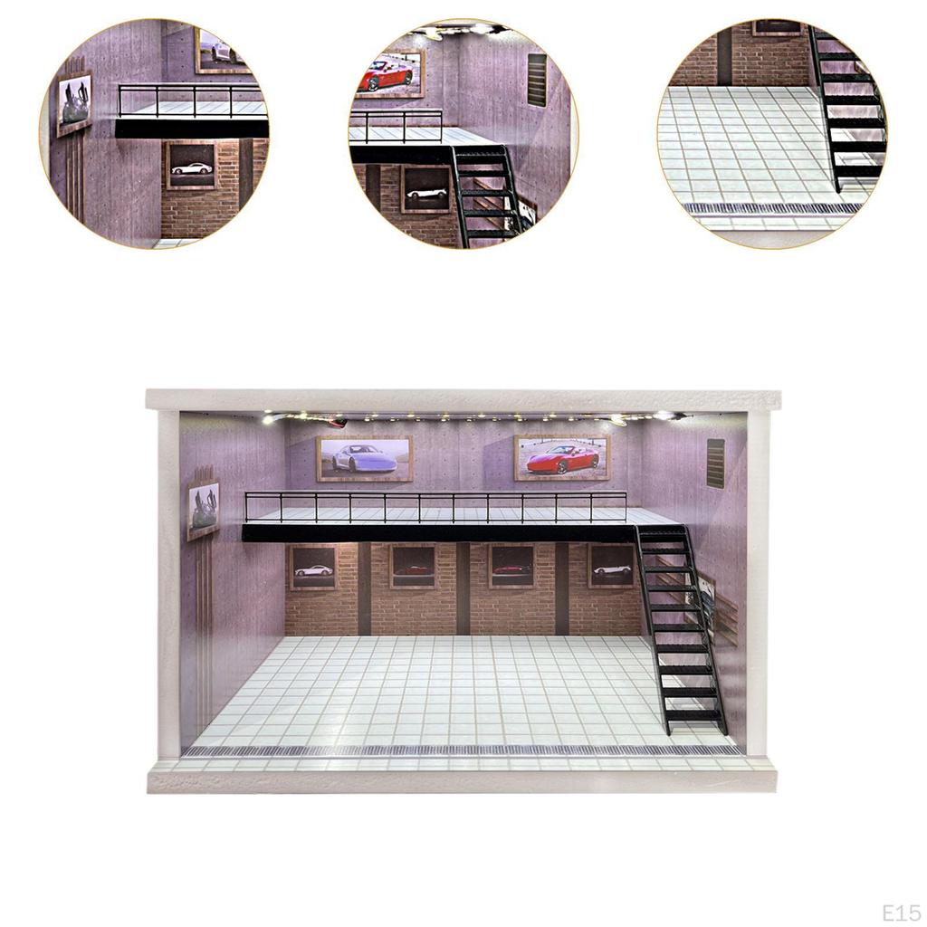 1/64 1/36 1/32 масштаб автомобильный дисплей акриловое парковочное место со светодиодной подсветкой для коллекционеров