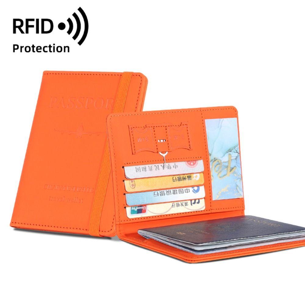 Travel Wallet PU Leather Passport Holder Passport Package PU Passport Clip  Man Women