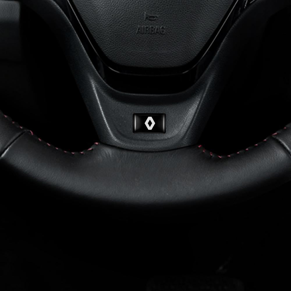 TSEK2 10/20/50Pcs 3D Epoxy Car Interior Steering Wheel Central Control Decorative Sticker For Renault DACIA Logan Clio Duster Sandero