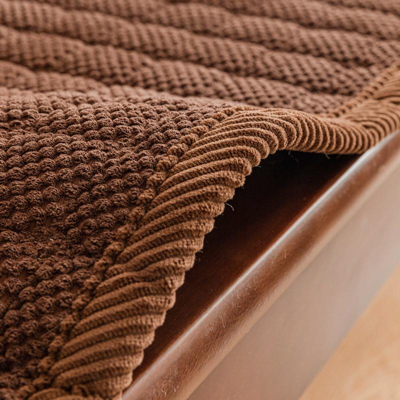 Thickened Corduroy Solid Wood Sofa Cushion, Autumn and Winter Anti Slip Mahogany Sofa Cushion, New Seat Cushion