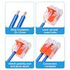 Lever Wire Connectors Quick Wiring Terminal Block Transparent Housing Electrical Cable Connector for Circuit Repair Connection