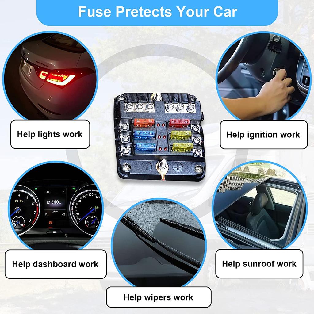 Набор из 300 автомобильных предохранителей, автомобильные предохранители лезвийного типа, стандартные и мини-размеры, сменные предохранители для автомобиля/дома на колесах/грузовика/мотоцикла